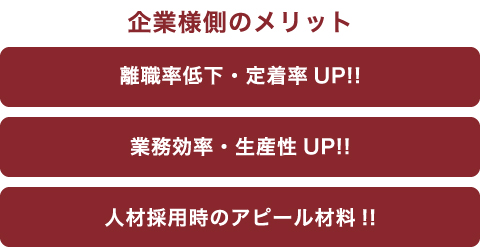 企業様側のメリット